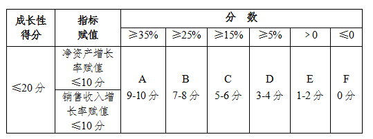 企业创新能力评分标准解释