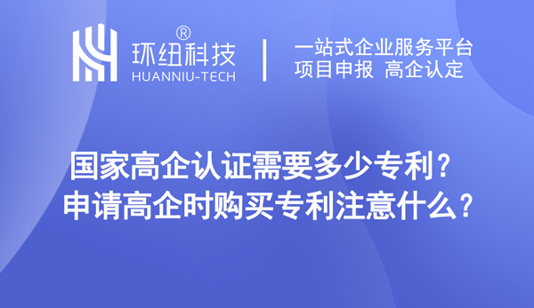 国家高企认证需要多少专利