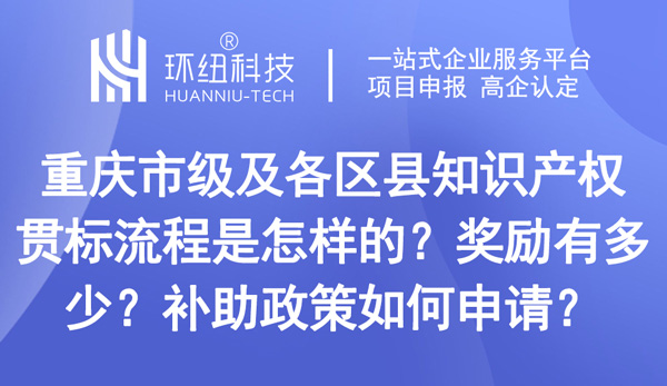 重庆市级及各区县知识产权贯标流程及补助政策