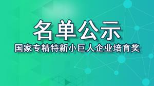 【最新】2022年国家专精特新“小巨人”企业培育奖励拟支持企业名单公示