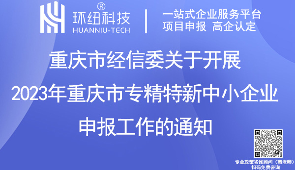 2023年重庆市专精特新中小企业申报