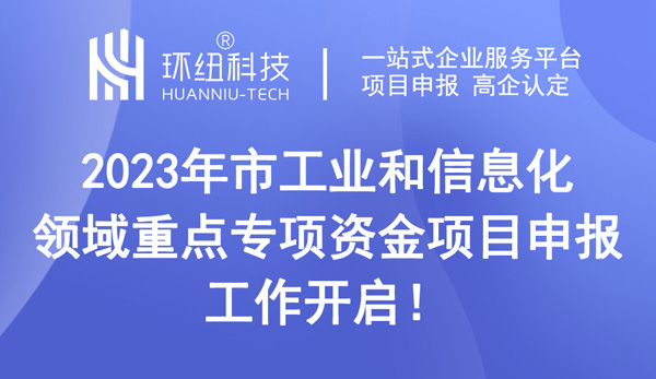 重庆市工业和信息化领域重点专项资金项目申报