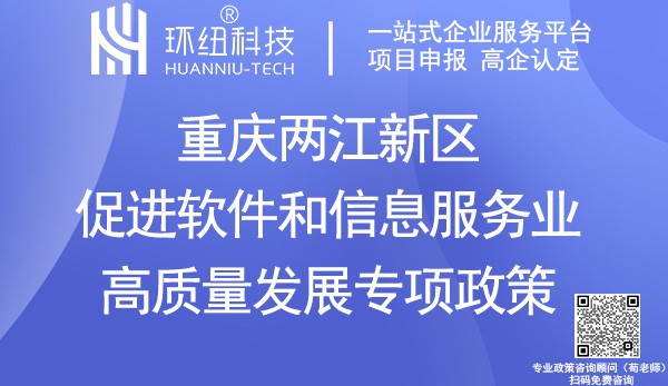 重庆两江新区促进软件和信息服务业高质量发展专项政策