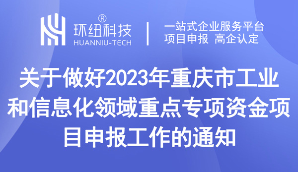 重庆市工业和信息化领域重点专项资金项目申报