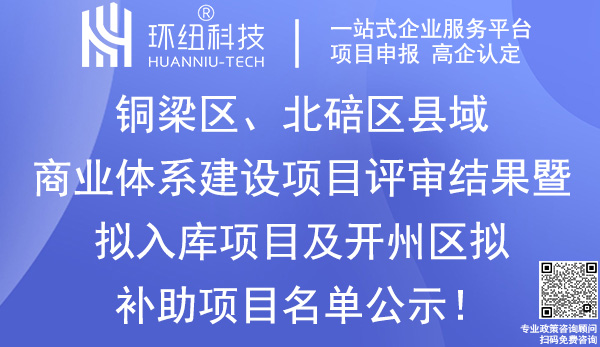 重庆县域商业建设项目补助申报