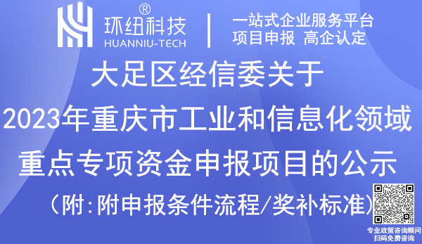 大足区重点专项资金项目名单