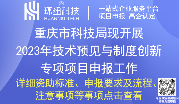 重庆技术预见与制度创新专项项目申报