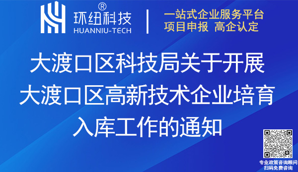 2023大渡口区高新技术企业培育入库