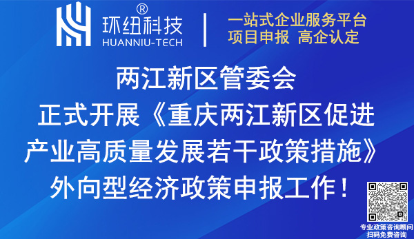 两江新区外资外贸等外向型经济政策申报