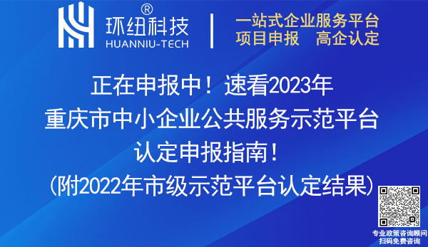 2023重庆市中小企业公共服务示范平台认定