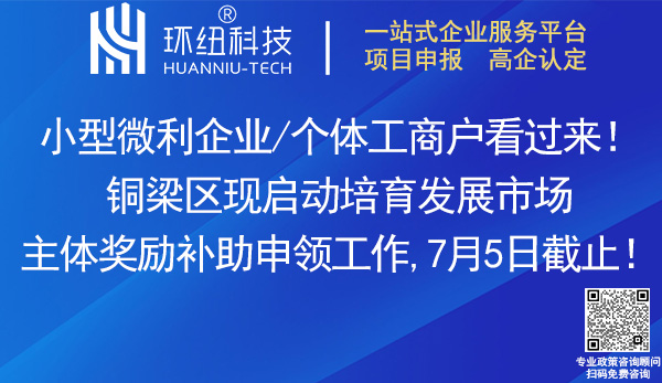 铜梁区房屋租金补助/个转企补助申请