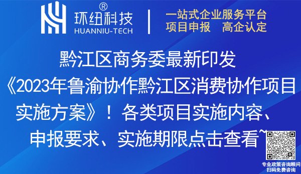 2023年鲁渝协作黔江区消费协作项目实施方案