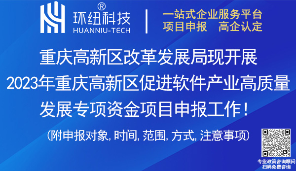 重庆高新区软件产业专项资金项目申报