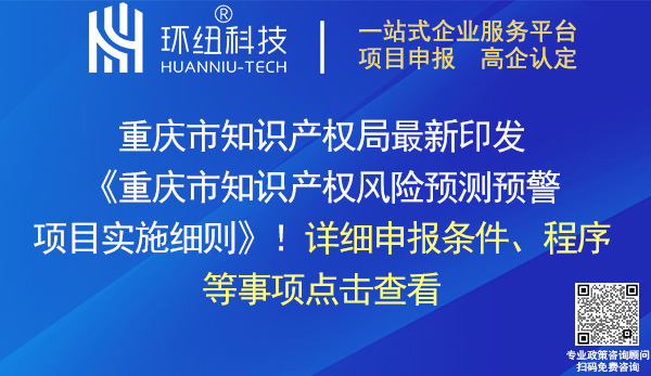 重庆市知识产权风险预测预警项目实施细则