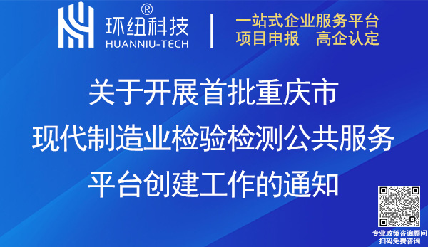 首批重庆市现代制造业检验检测公共服务平台创建